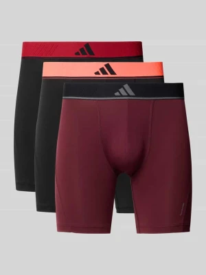 Majtki i obcisłe bokserki z wyhaftowanym logo w zestaw 3 szt. Adidas Jasnoczerwony