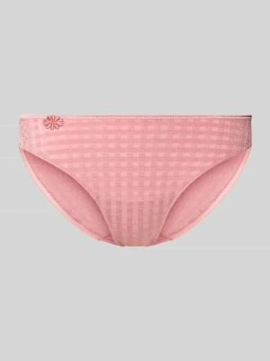 Majtki o kroju slim fit z kwiatowym obszyciem model 'Avero' MARIE JO