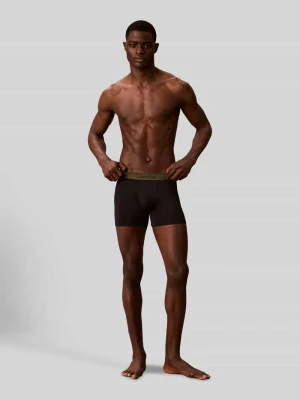 Majtki & obcisłe bokserki z elastycznym pasem z logo w zestaw 3 szt. model 'BOXER BRIEF' Calvin Klein Czarny