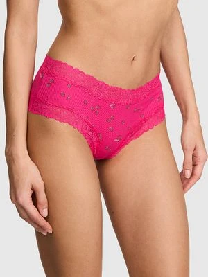 Majtki PINK Wink cheeky z koronkowym wykończeniem Victoria's Secret
