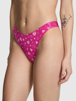 Majtki Stringi High-Leg z Bawełny z Logo Shine Victoria's Secret