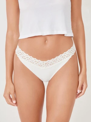 Majtki tanga ze wstawkami koronki Etam