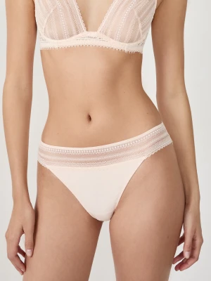 Majtki z koronki i mikrofibry Etam