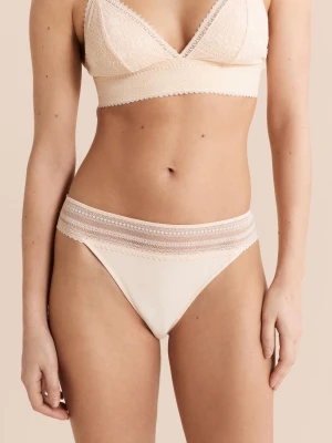 Majtki z koronki i mikrofibry Etam