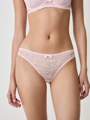 Majtki z opalizującej koronki Etam