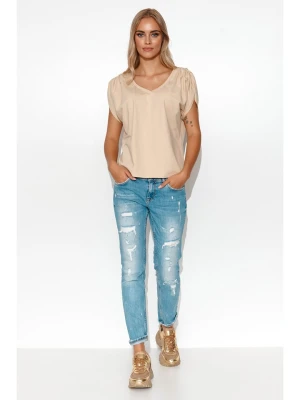 Makadamia Koszulka w kolorze beżowym rozmiar: 40/42