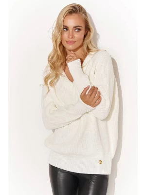 Makadamia Sweter w kolorze kremowym rozmiar: onesize