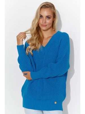 Makadamia Sweter w kolorze niebieskim rozmiar: onesize
