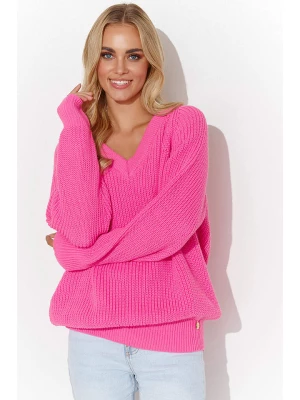 Makadamia Sweter w kolorze różowym rozmiar: onesize