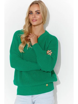 Makadamia Sweter w kolorze zielonym rozmiar: onesize