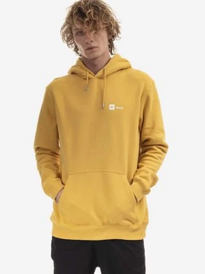 Makia bluza bawełniana Makia Dylan męska kolor żółty z kapturem z nadrukiem Dylan Hooded Sweatshirt M40090 230 M40090-230