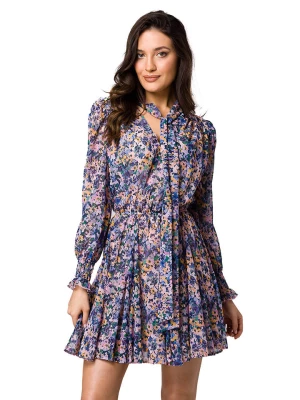 Makover Sukienka w kolorze niebieskim ze wzorem rozmiar: L