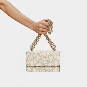 Mała Beżowa Torebka Przez Ramię Z Klapką Kaos Icon - Tous