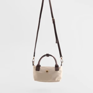 Mała beżowa torebka z regulownym paskiem ze sztucznej skóry House