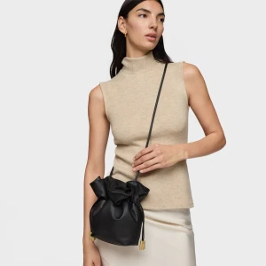 Mała Czarna Torba Worek Skórzana Tous Heritage - Tous