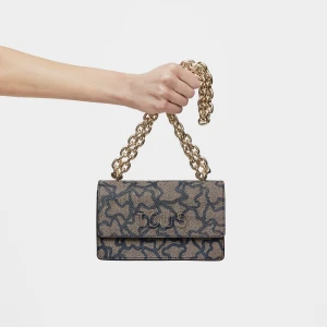 Mała Czarna Torebka Przez Ramię Z Klapką Kaos Icon - Tous