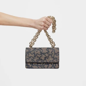 Mała Czarna Torebka Przez Ramię Z Klapką Kaos Icon - Tous