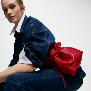 Mała Czerwona Torba Worek Skórzana Tous Heritage - Tous