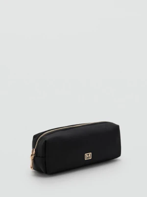 Mała kosmetyczka z nylonu na zamek czarny - Kobieta - Rozmiar uniwersalny - MANGO