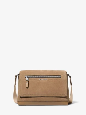 Mała listonoszka Hudson z zamszu Michael Kors ŁUPINA (Naturalny)