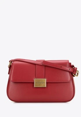 Mała listonoszka ze skóry naturalnej z ozdobnym zapięciem czerwona Wittchen