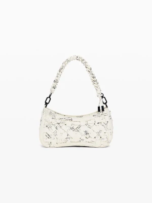 Mała pleciona torba z napisami Desigual