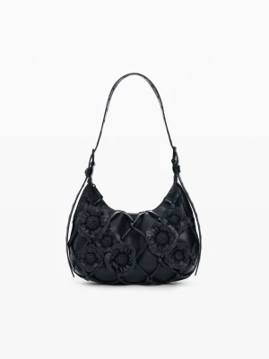 Mała pleciona torebka w kwiaty Desigual