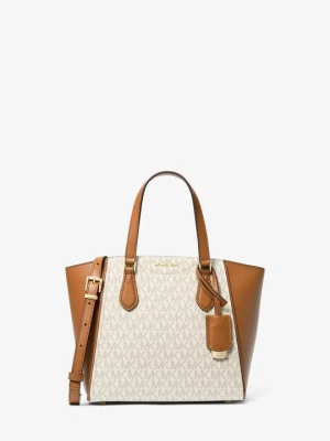 Mała przepinana skórzana torebka do przewieszenia przez ramię Taryn z charakterystycznym logo Michael Kors