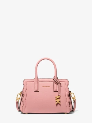 Mała przepinana torebka Laila z groszkowej skóry do przewieszenia przez ramię Michael Kors PIERWIOSNEK (Różowy)