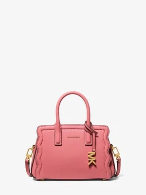 Mała przepinana torebka Laila z groszkowej skóry do przewieszenia przez ramię Michael Kors JASNOJAGODOWY SORBET (Różowy)