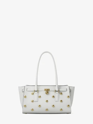 Mała skórzana torba Hamilton Moderne z ćwiekami Michael Kors SKORUPKA JAJKA (Naturalny)