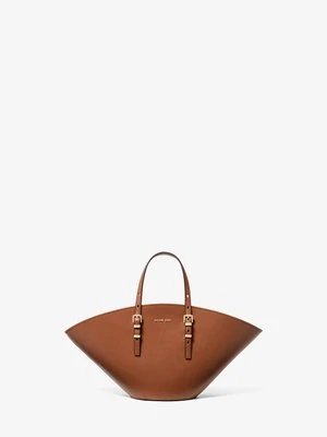 Mała skórzana torba tote Isa w kształcie wachlarza MICHAEL Michael Kors