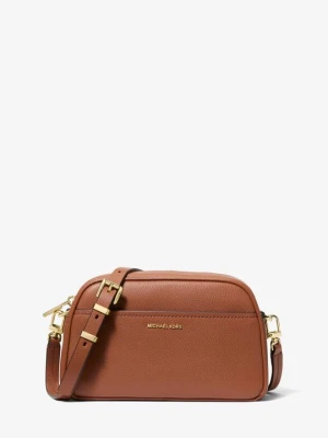 Mała skórzana torebka Jet Set typu camera bag do przewieszenia przez ramię Michael Kors BRĄZOWY (Brązowy)