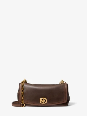Mała skórzana torebka na ramię Bryant z odpinanym paskiem Michael Kors CZEKOLADOWY (Brązowy)