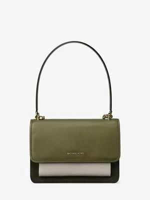 Mała skórzana torebka przez ramię Claire z blokami kolorów MICHAEL Michael Kors