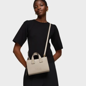 Mała Szarobrązowa Torebka Typu Bowling Tous Back To Basics - Tous