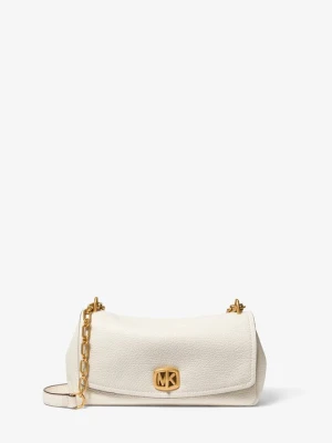 Mała teksturowana skórzana torebka na ramię Bryant z odpinanym paskiem Michael Kors SKORUPKA JAJKA (Naturalny)