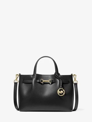 Mała torba Carson ze skóry groszkowej Michael Kors Outlet