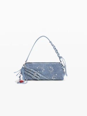 MAŁA TORBA DENIM Desigual niebieski