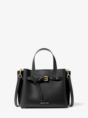 Mała torba Emilia ze skóry groszkowej Michael Kors CZARNY (Czarny)