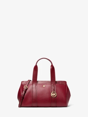Mała torba Foster ze skóry groszkowej Michael Kors CIEMNOCZERWONY (Czerwony)