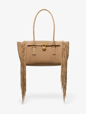 Mała torba Hamilton Moderne z frędzlami z zamszu MICHAEL Michael Kors