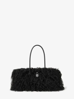 Mała torba Hamilton Moderne z syntetycznej wełny strzyżonej Michael Kors CZARNY (Czarny)