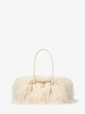 Mała torba Hamilton Moderne z syntetycznej wełny strzyżonej Michael Kors NATURALNY (Naturalny)