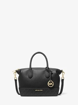 Mała torba Hyde ze skóry groszkowej z charakterystycznym logo Michael Kors Outlet