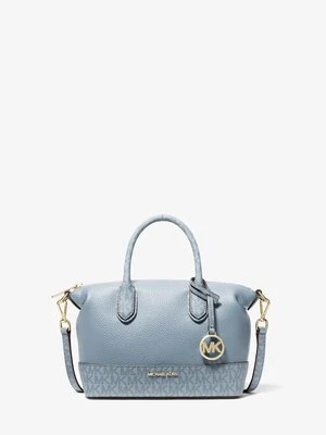 Mała torba Hyde ze skóry groszkowej z charakterystycznym logo Michael Kors Outlet