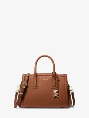 Mała torba Laila ze skóry groszkowej Michael Kors BRĄZOWY (Brązowy)