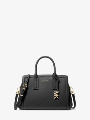 Mała torba Laila ze skóry groszkowej Michael Kors CZARNY (Czarny)