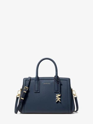 Mała torba Laila ze skóry groszkowej Michael Kors GRANATOWY (Niebieski)