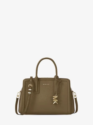 Mała torba Laila ze skóry groszkowej Michael Kors LODEN (Zielony)